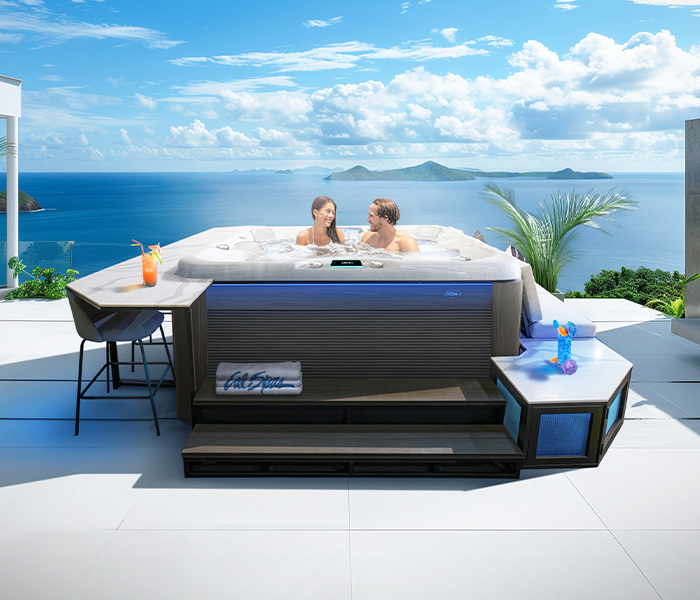 Calspas hot tub being used in a family setting - Somerville